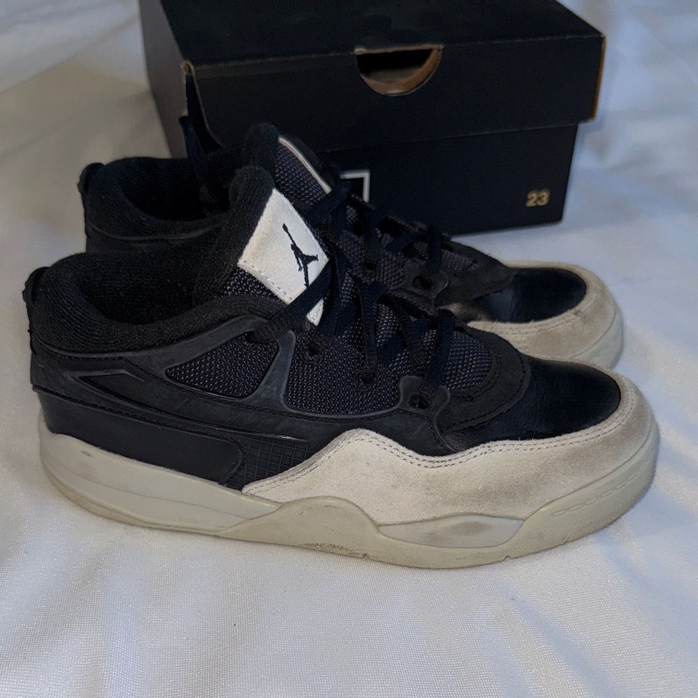 Jordan Kids Black and White Sneakers